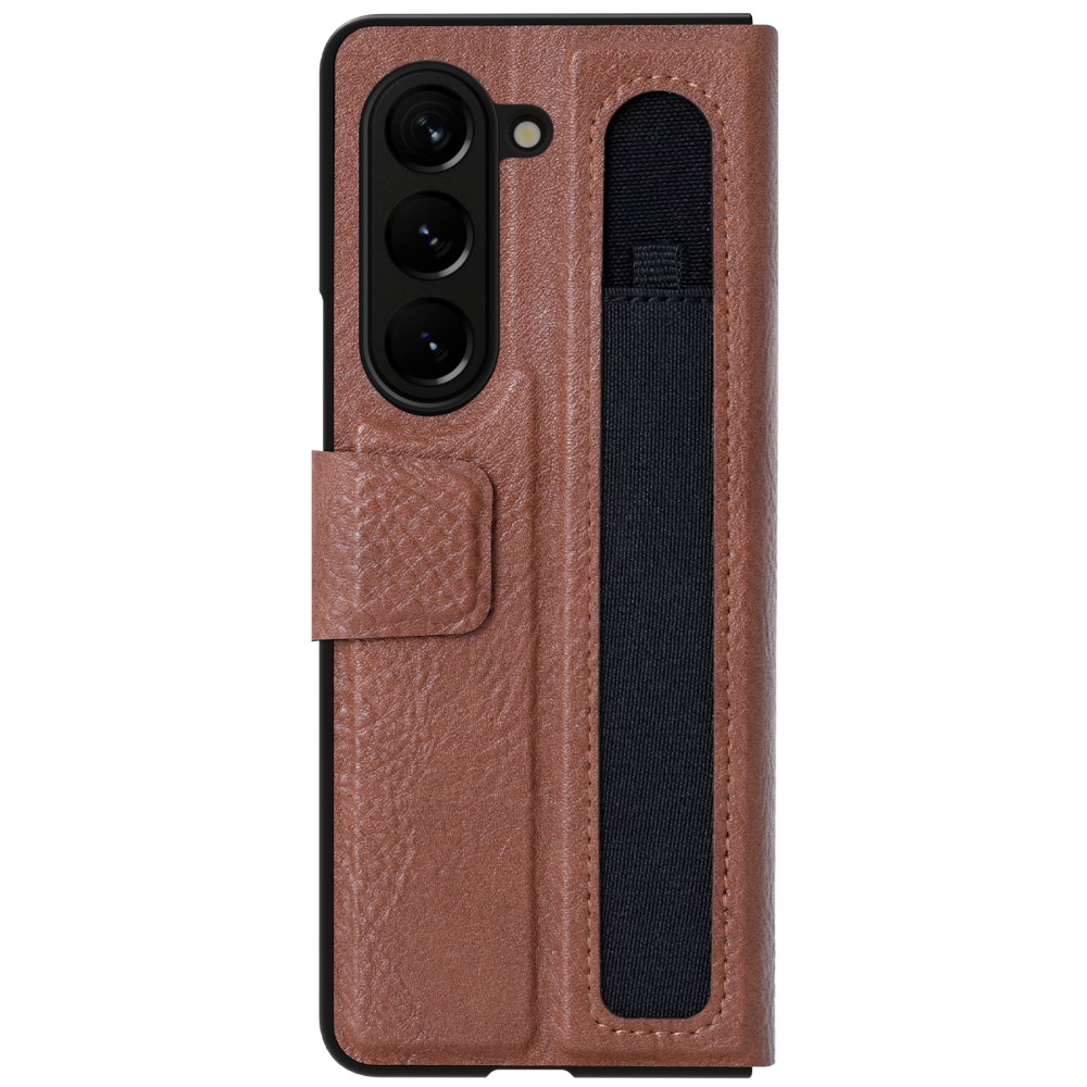 NILLKIN NILLKIN Galaxy Z Fold 5 Skal Leather Pen Brun