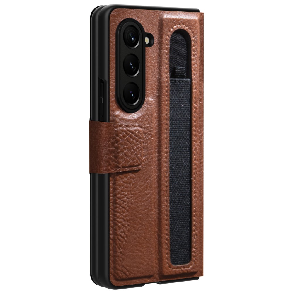NILLKIN NILLKIN Galaxy Z Fold 5 Skal Leather Pen Brun