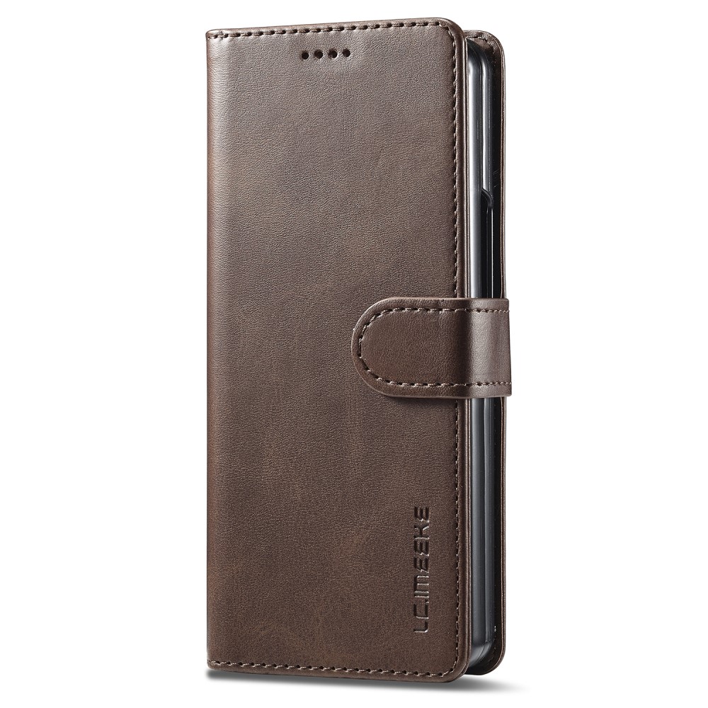 LC.IMEEKE LC.IMEEKE Galaxy Z Fold 5 Fodral Läder Brun