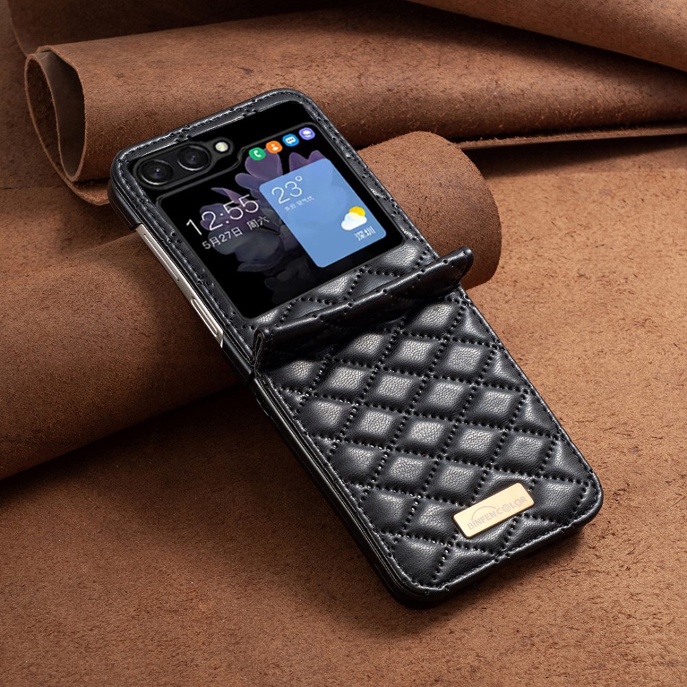 BINFEN BINFEN Galaxy Z Flip 5 Skal Diamond Textur Svart