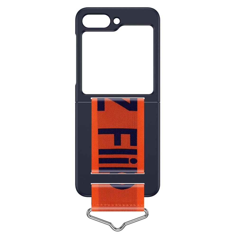  Samsung Galaxy Z Flip 5 Skal Bälte Mörk Blå/Orange