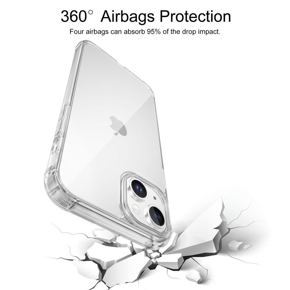 LEEU DESIGN LEEU DESIGN iPhone 15 Plus Skal AirBag Hybrid Transparent
