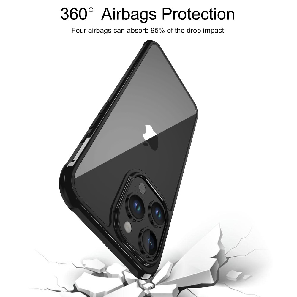 LEEU DESIGN LEEU DESIGN iPhone 15 Pro Max Skal AirBag Hybrid Matt Svart