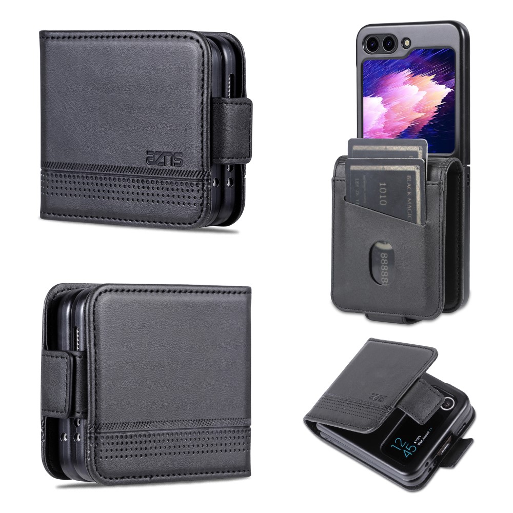 AZNS AZNS Galaxy Z Flip 5 Fodral Läder Svart