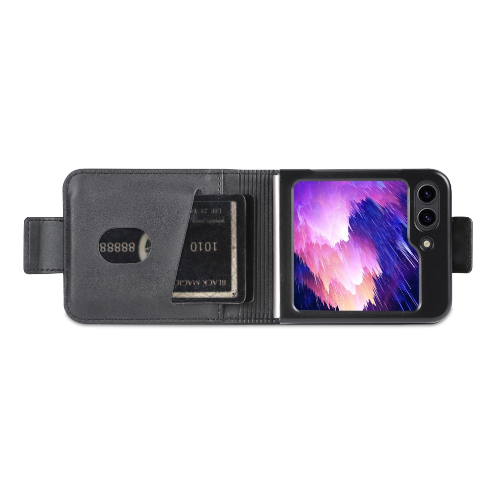 AZNS AZNS Galaxy Z Flip 5 Fodral Läder Svart