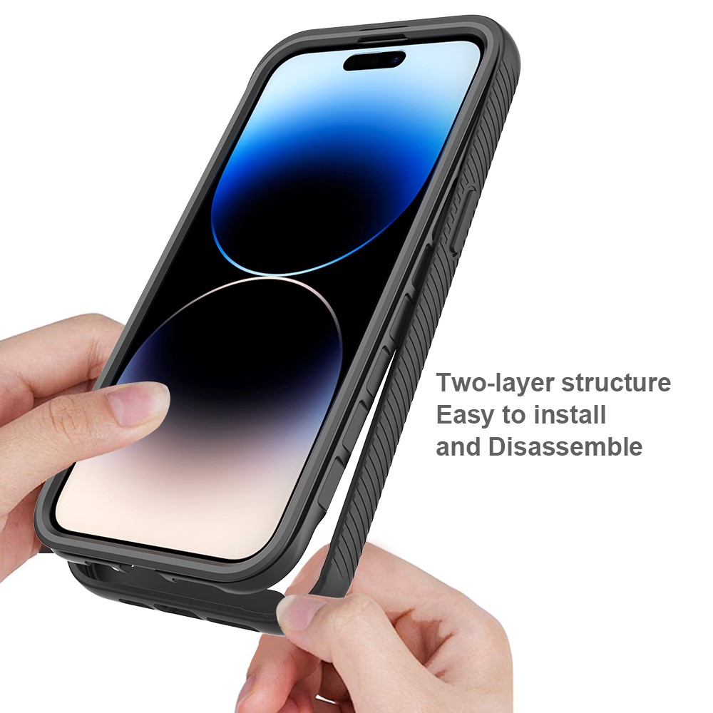  iPhone 15 Pro Skal 360 Hybrid Defense Svart