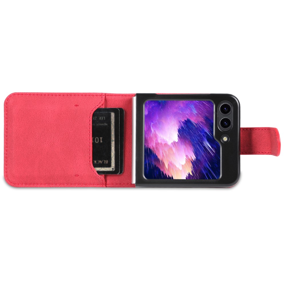 AZNS AZNS Galaxy Z Flip 5 Fodral PU-Läder Röd