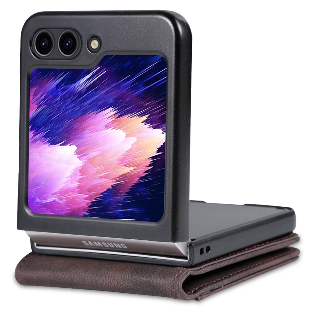 AZNS AZNS Galaxy Z Flip 5 Fodral PU-Läder Brun