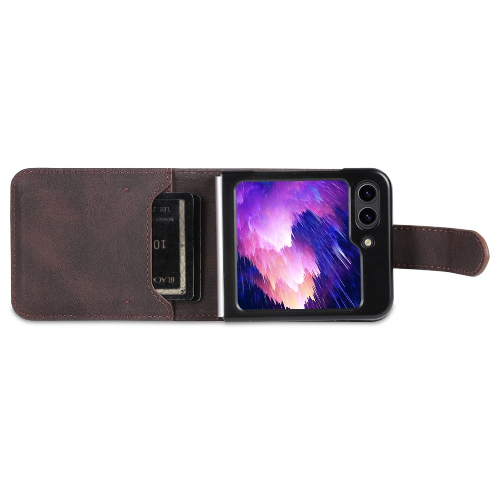 AZNS AZNS Galaxy Z Flip 5 Fodral PU-Läder Brun