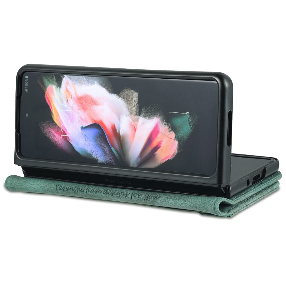 AZNS AZNS Galaxy Z Fold 5 Fodral Läder Grön