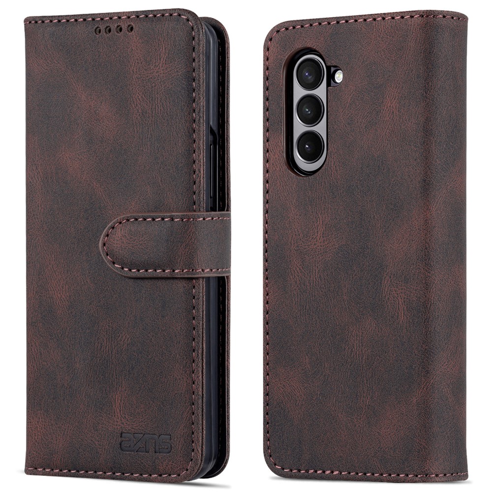 AZNS AZNS Galaxy Z Fold 5 Fodral Läder Brun