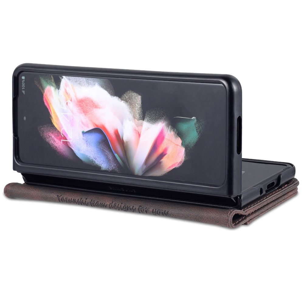 AZNS AZNS Galaxy Z Fold 5 Fodral Läder Brun