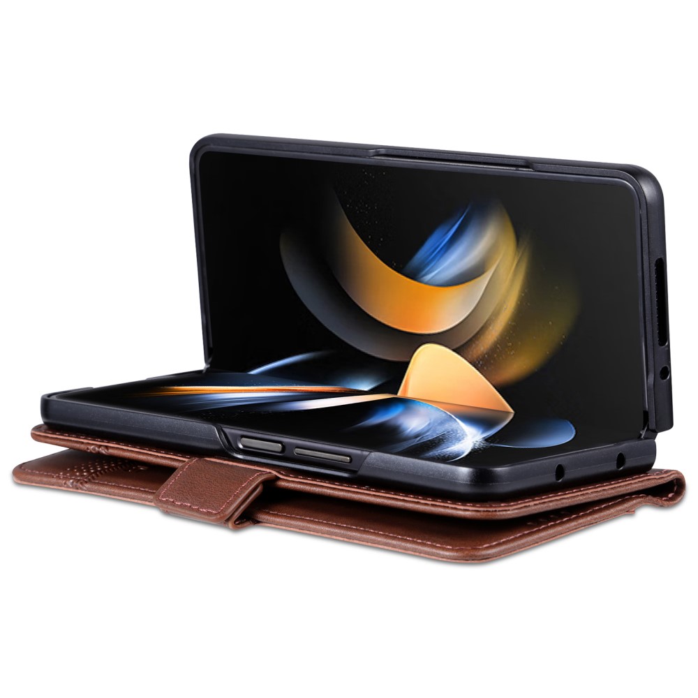 AZNS AZNS Galaxy Z Fold 5 Fodral PU-Läder Brun