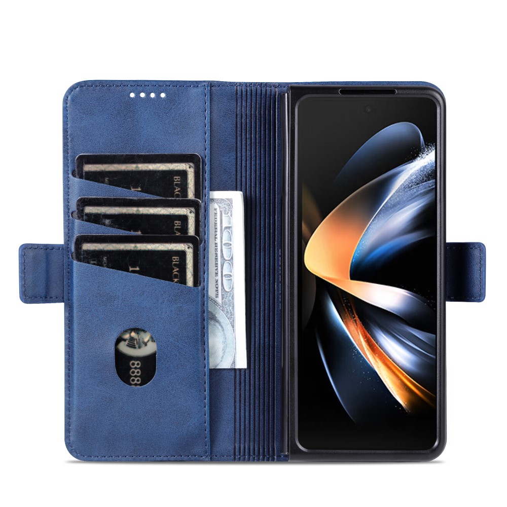 AZNS AZNS Galaxy Z Fold 5 Fodral PU-Läder Blå