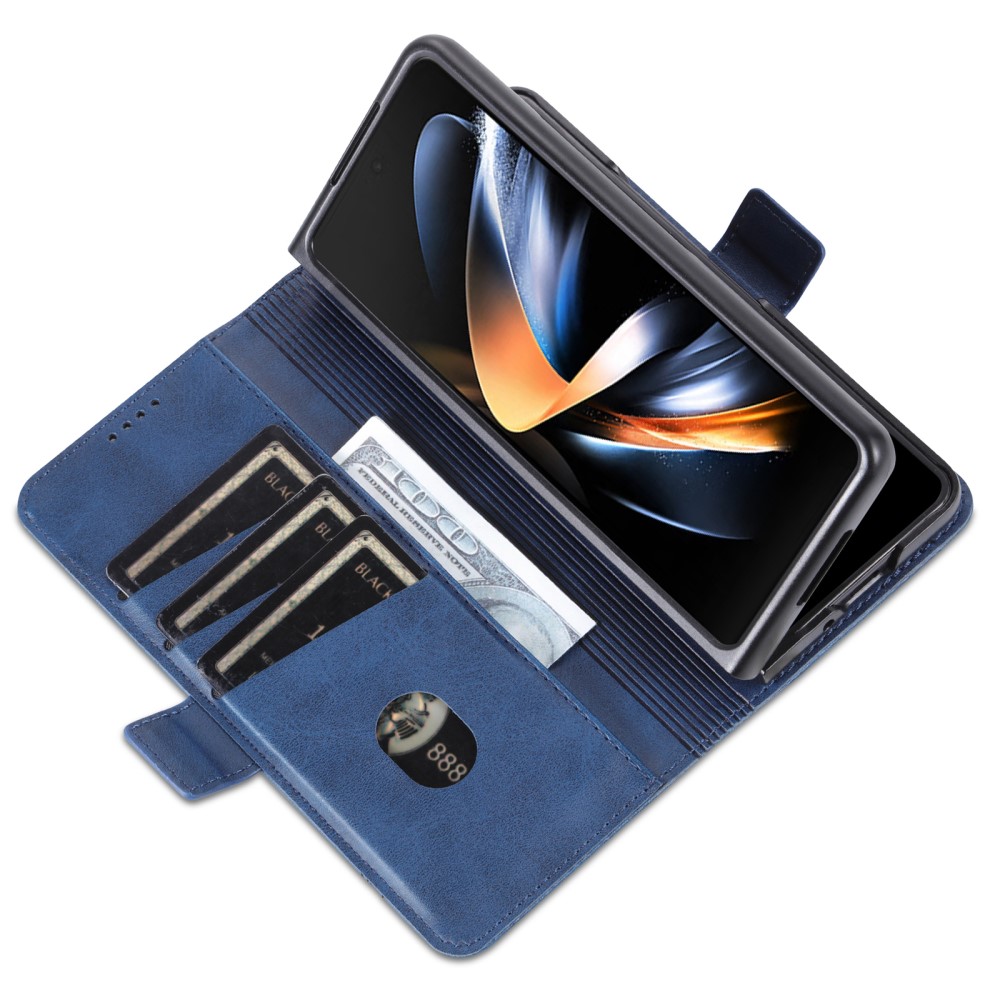 AZNS AZNS Galaxy Z Fold 5 Fodral PU-Läder Blå