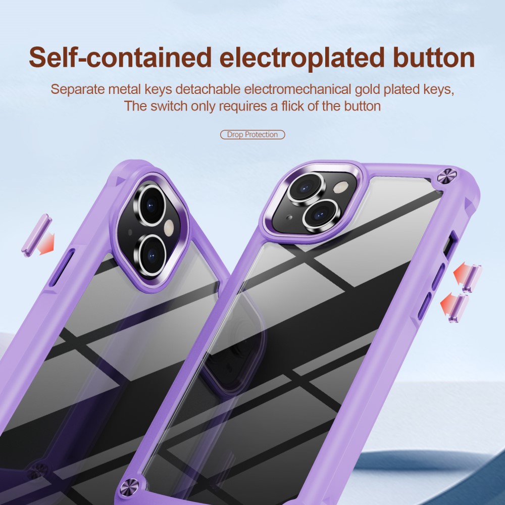  iPhone 15 Plus Skal Shockproof Hybrid Armor Lila