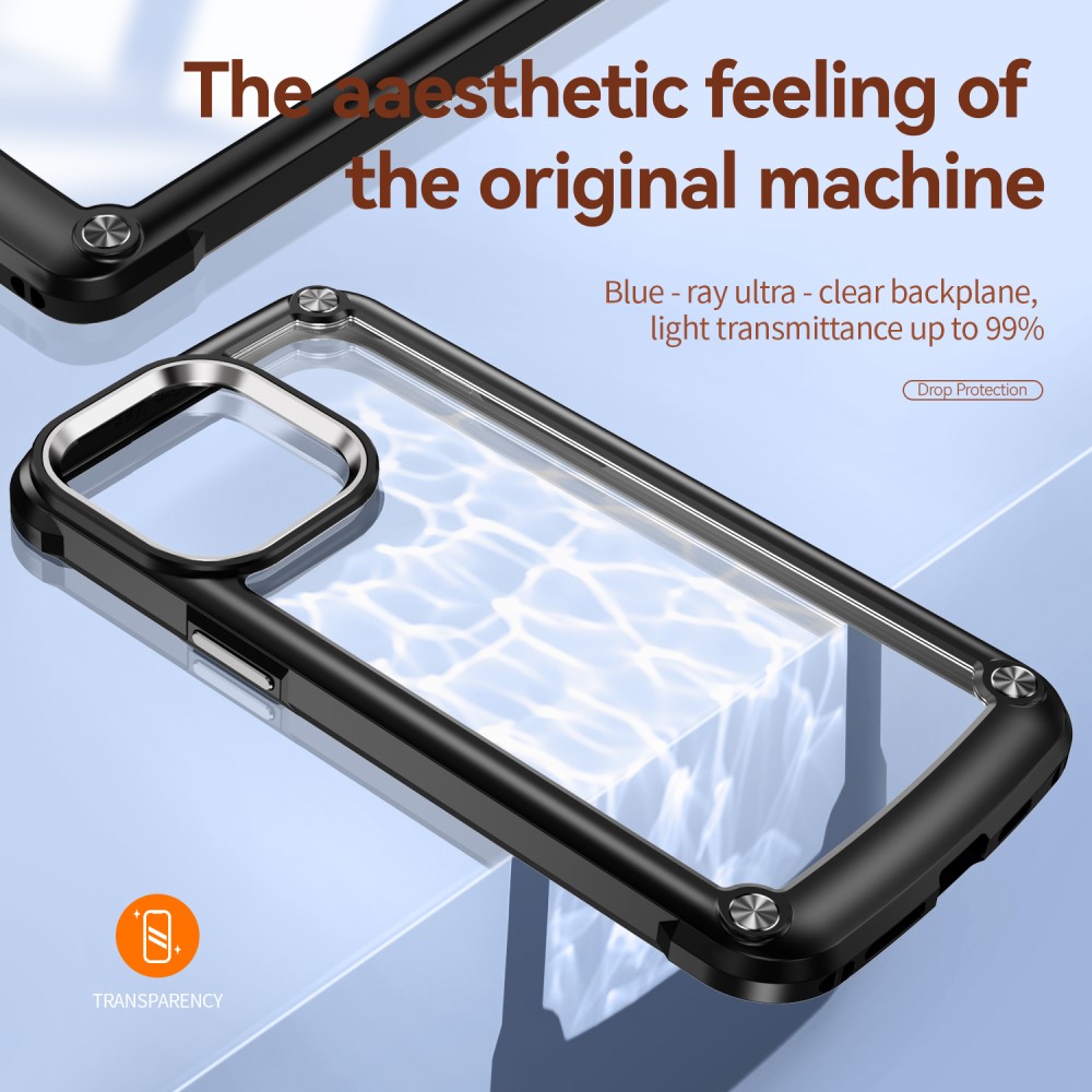  iPhone 15 Pro Max Skal Shockproof Hybrid Armor Svart