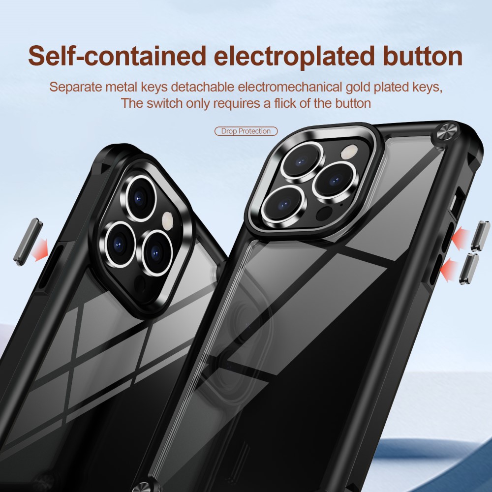  iPhone 15 Pro Max Skal Shockproof Hybrid Armor Svart