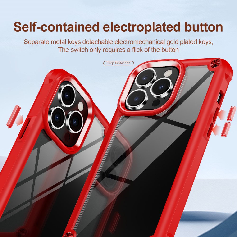 iPhone 15 Pro Max Skal Shockproof Hybrid Armor Röd