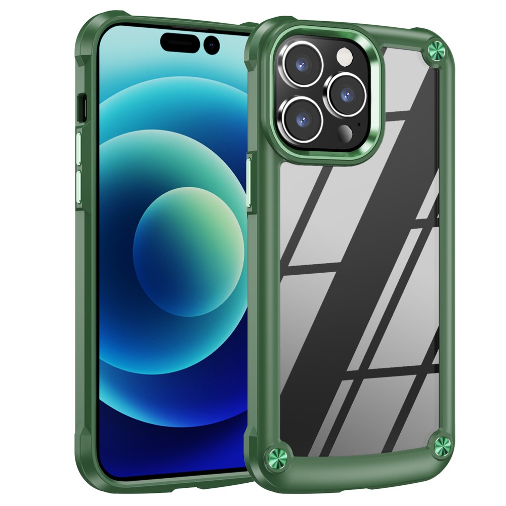  iPhone 15 Pro Max Skal Shockproof Hybrid Armor Grön