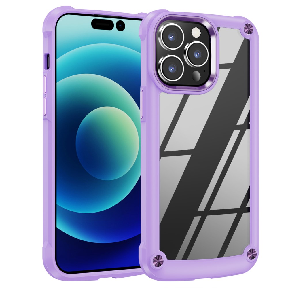  iPhone 15 Pro Max Skal Shockproof Hybrid Armor Lila