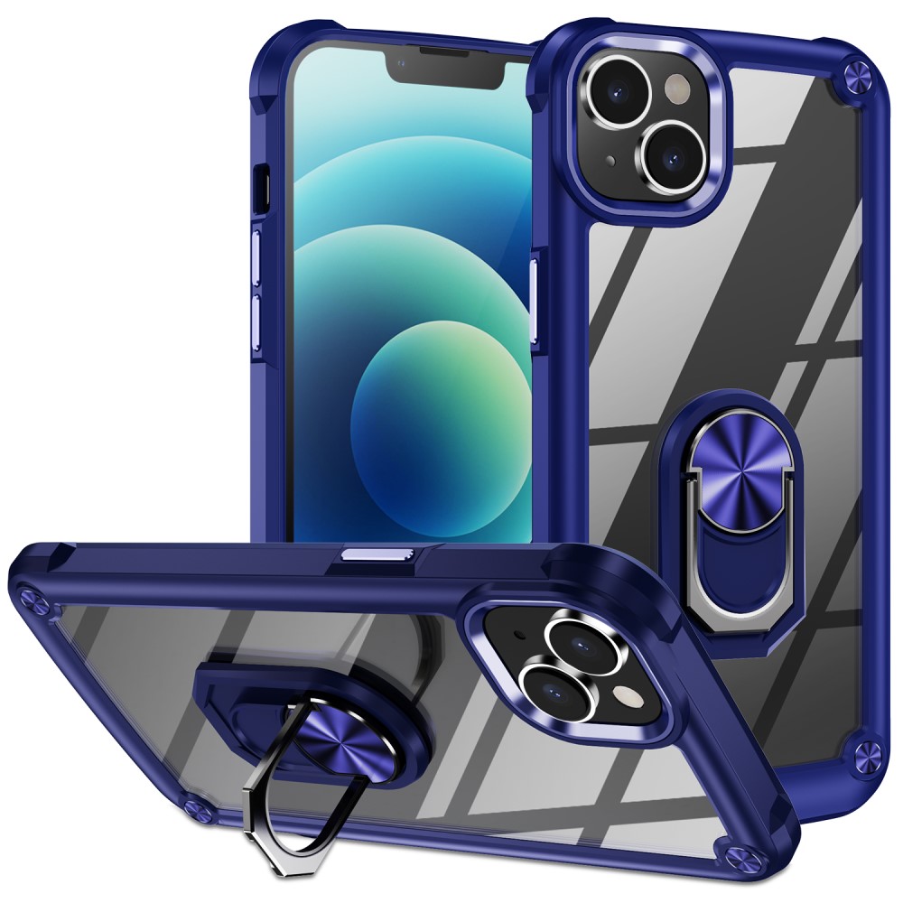  iPhone 15 Plus Skal Ring Shockproof Hybrid Blå