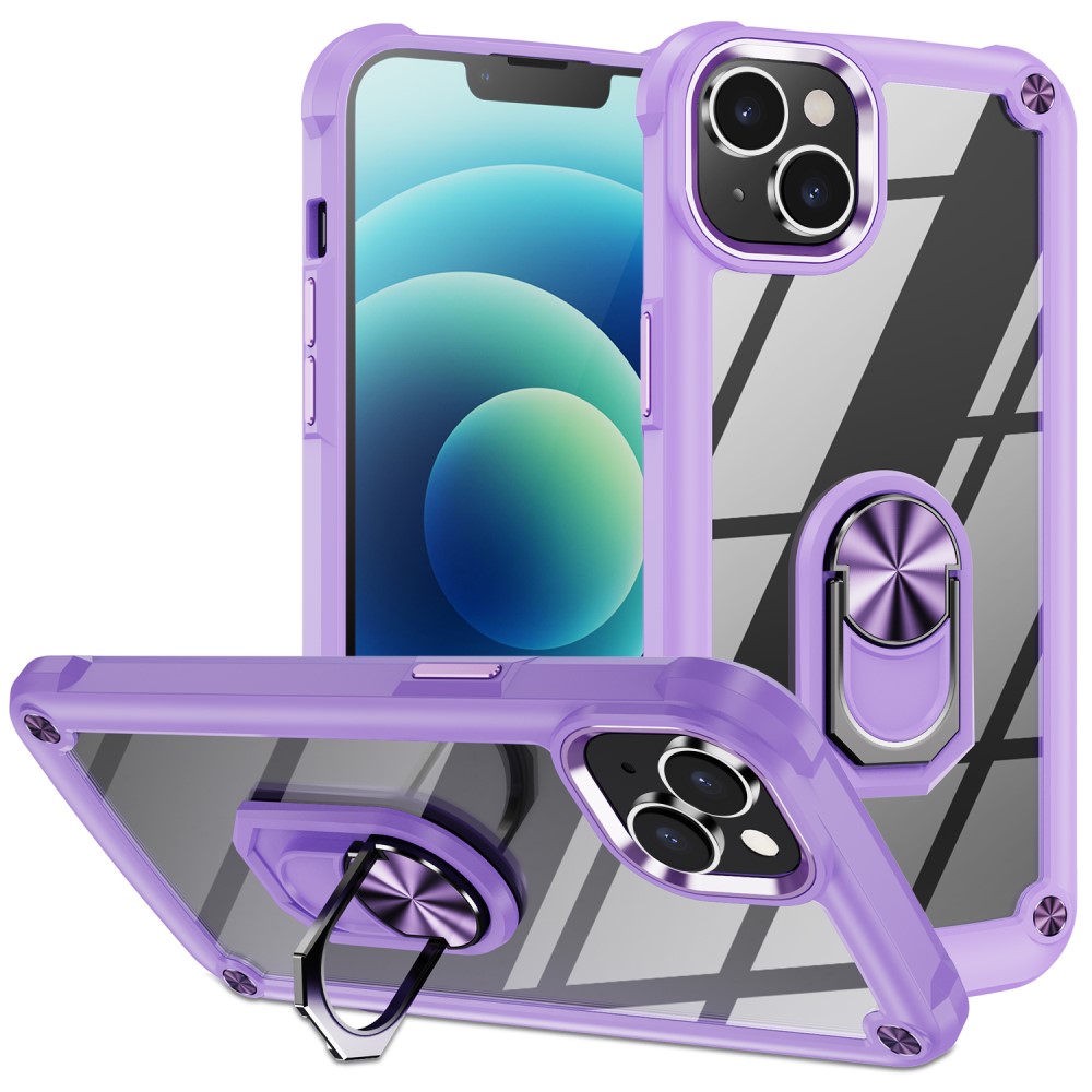  iPhone 15 Plus Skal Ring Shockproof Hybrid Lila
