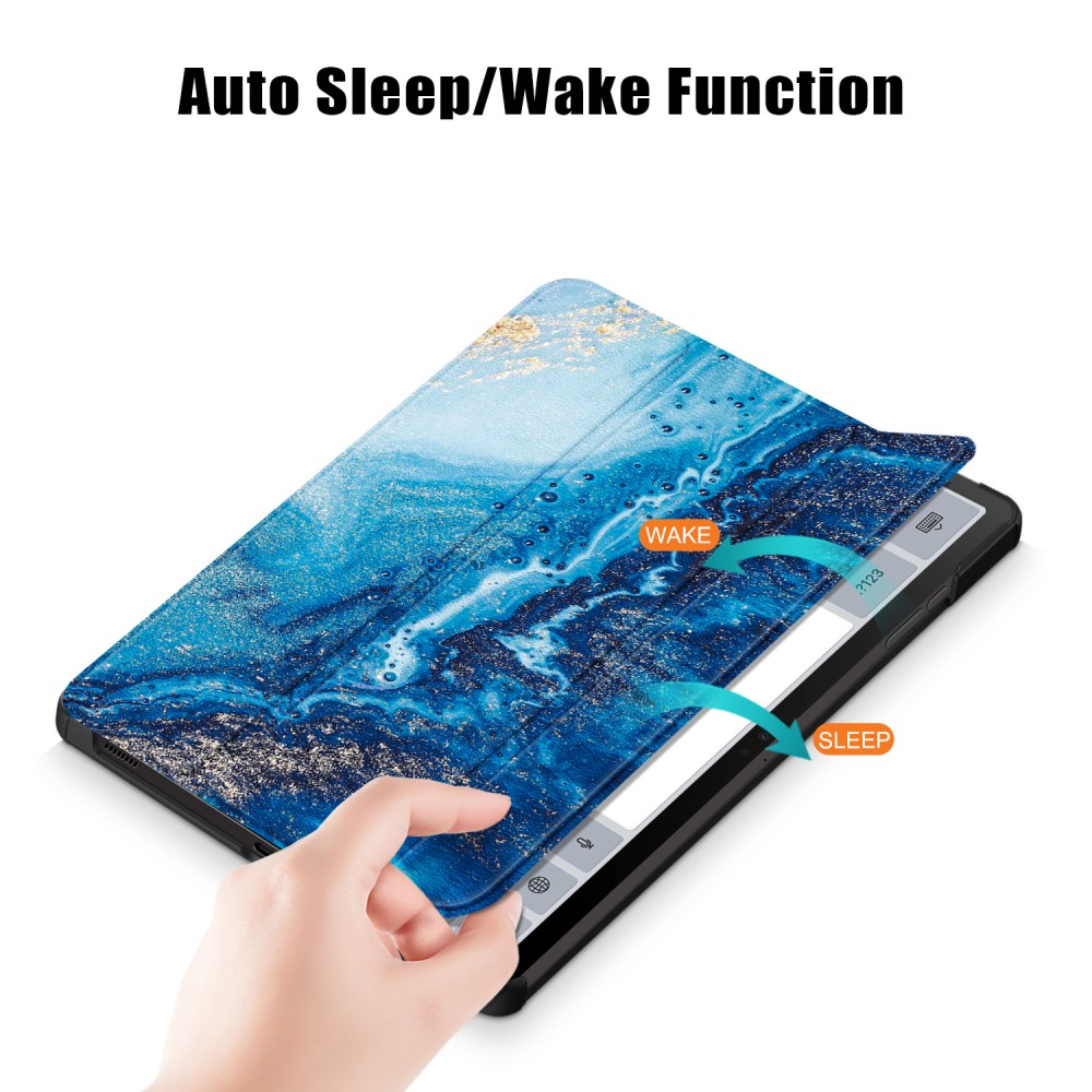  Samsung Galaxy Tab S9 Fodral Tri-Fold Havsvåg