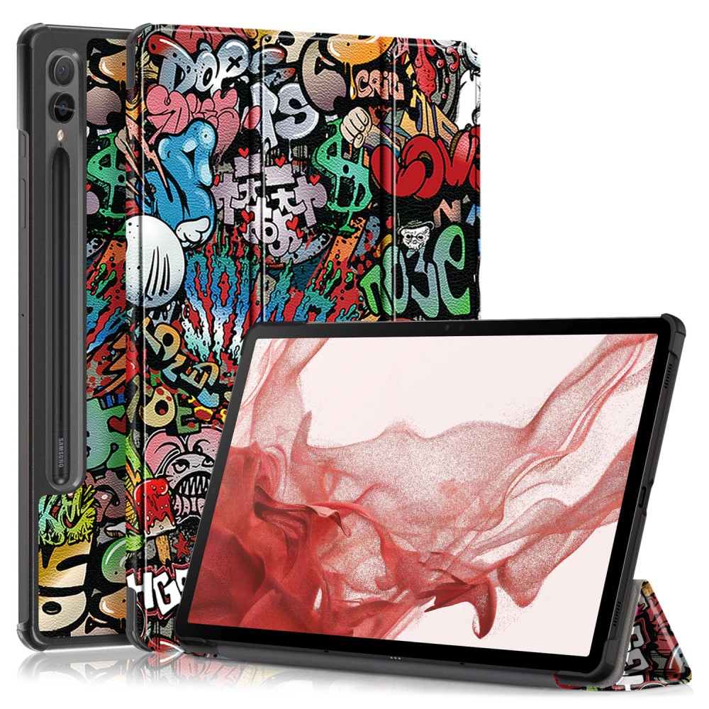  Samsung Galaxy Tab S9 Fodral Tri-Fold Grafitti