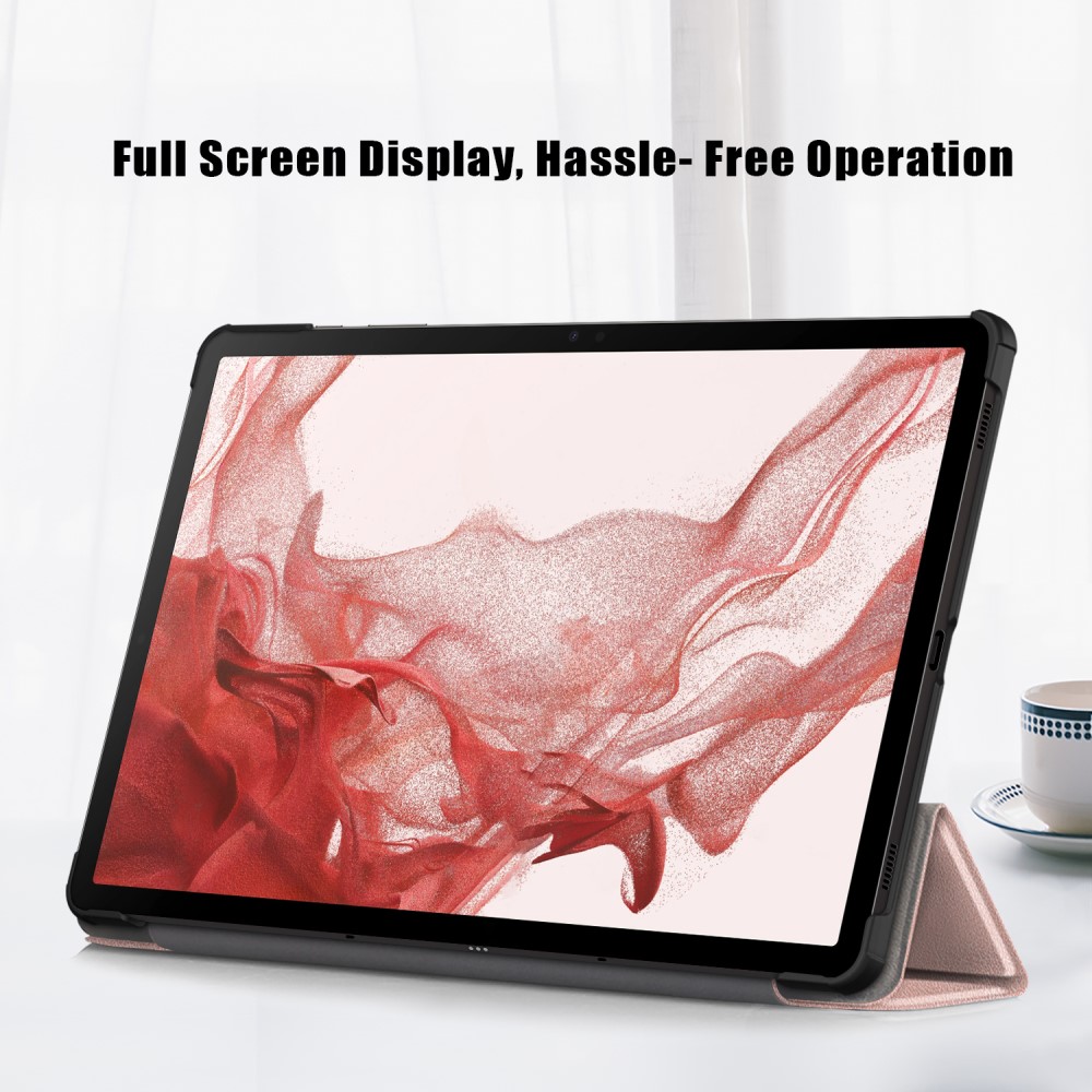  Samsung Galaxy Tab S9 Fodral Tri-Fold Roséguld