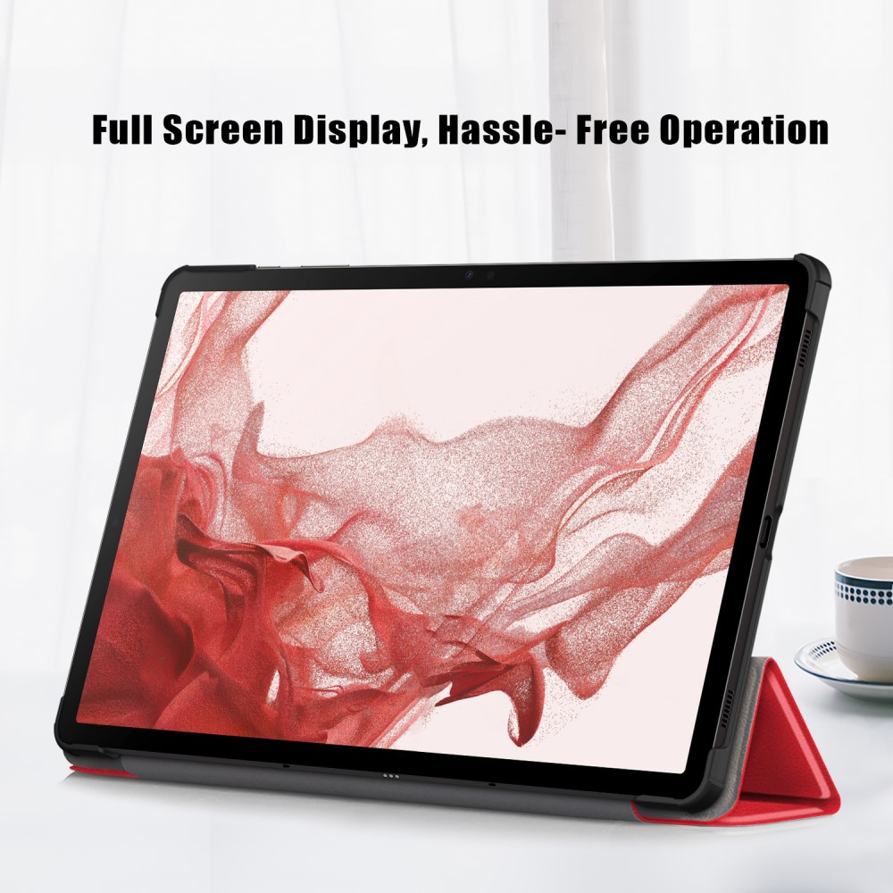 Samsung Galaxy Tab S9 Fodral Tri-Fold Röd