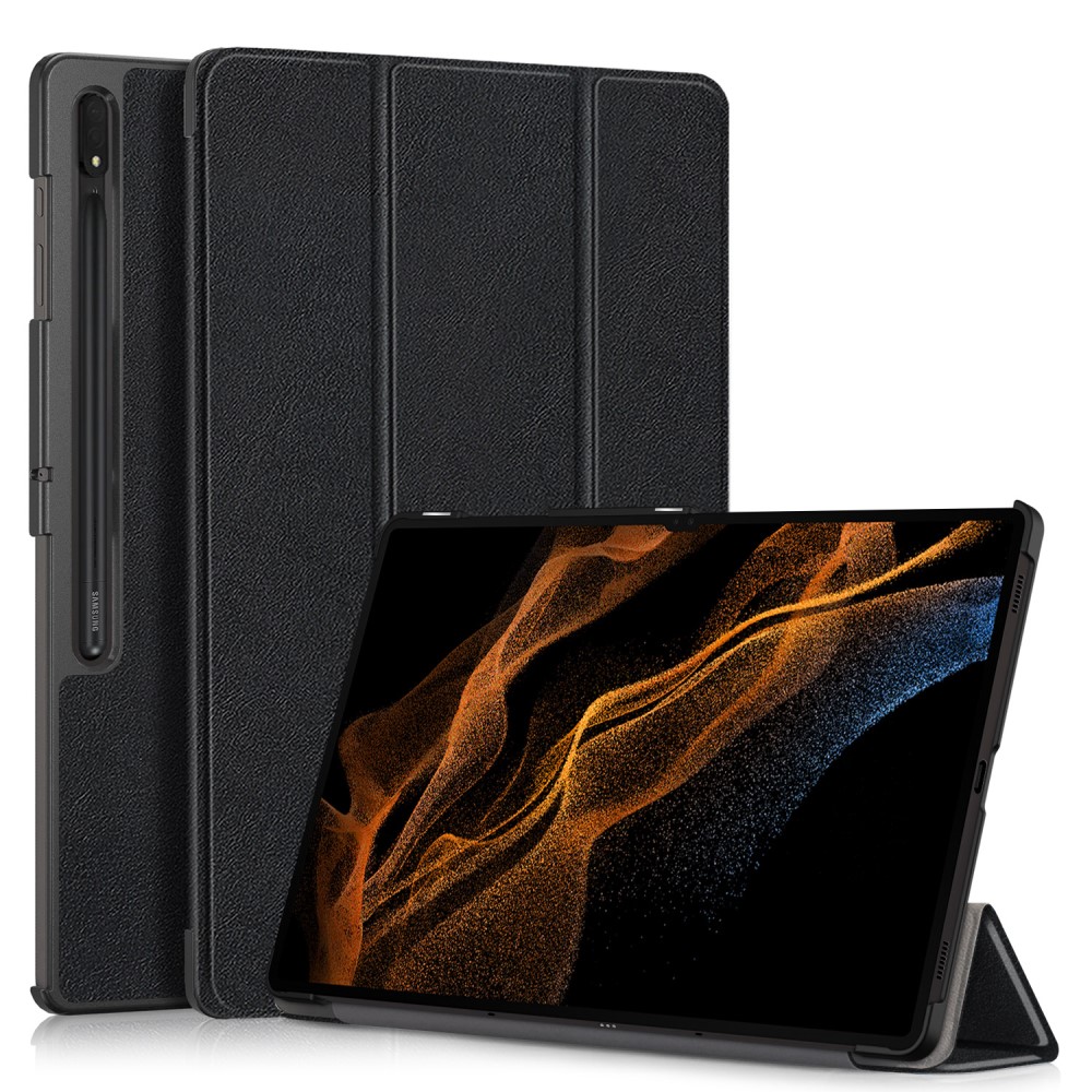  Samsung Galaxy Tab S9 Ultra Fodral Tri-Fold Svart