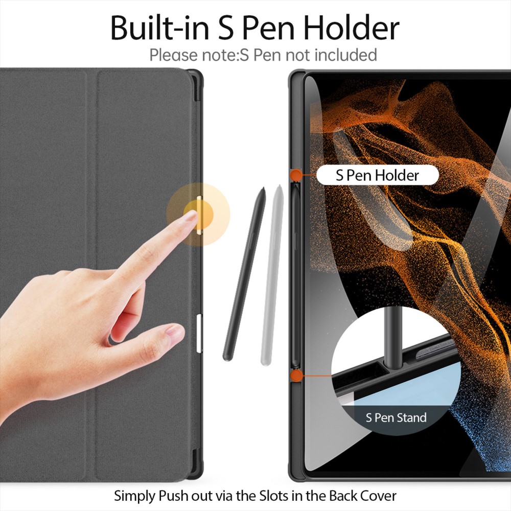 DUX DUCIS DUX DUCIS Galaxy Tab S9 Ultra DOMO Fodral Tri-Fold Svart