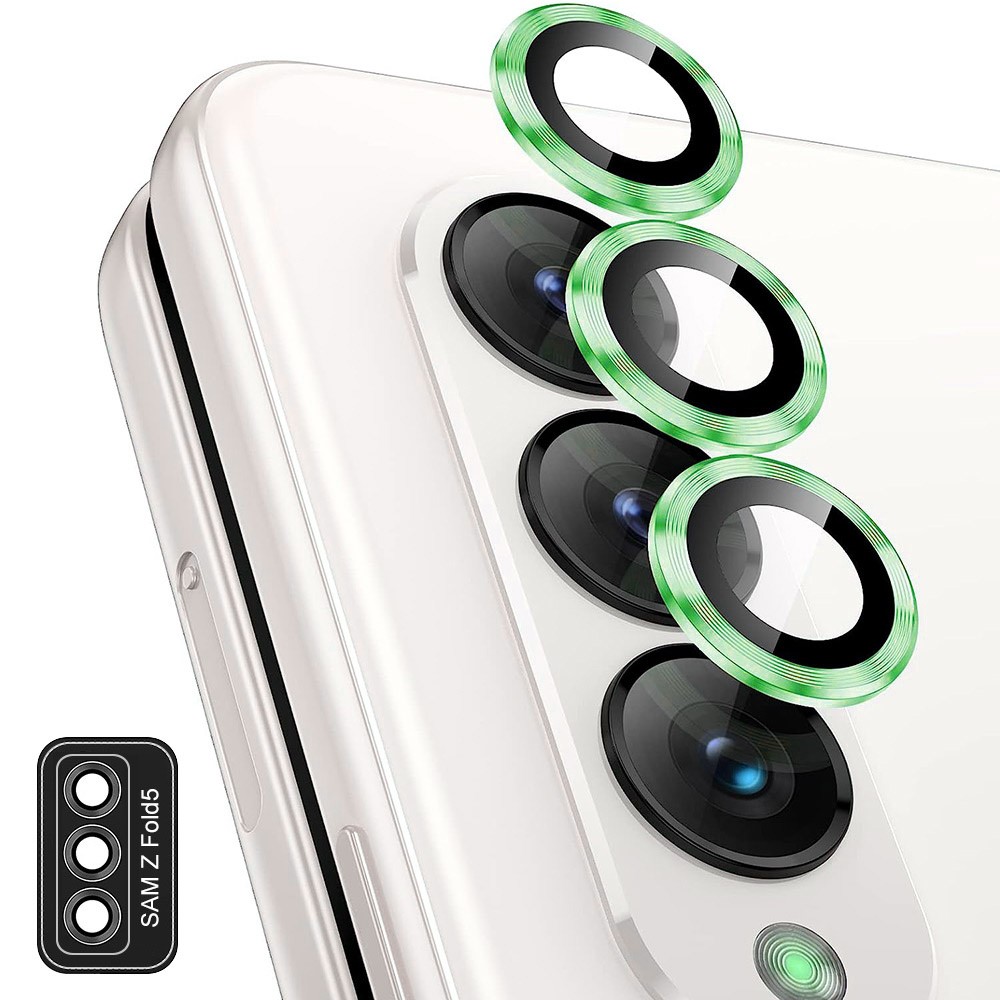 ENKAY ENKAY Galaxy Z Fold 5 Linsskydd Aluminium Härdat Glas Grön
