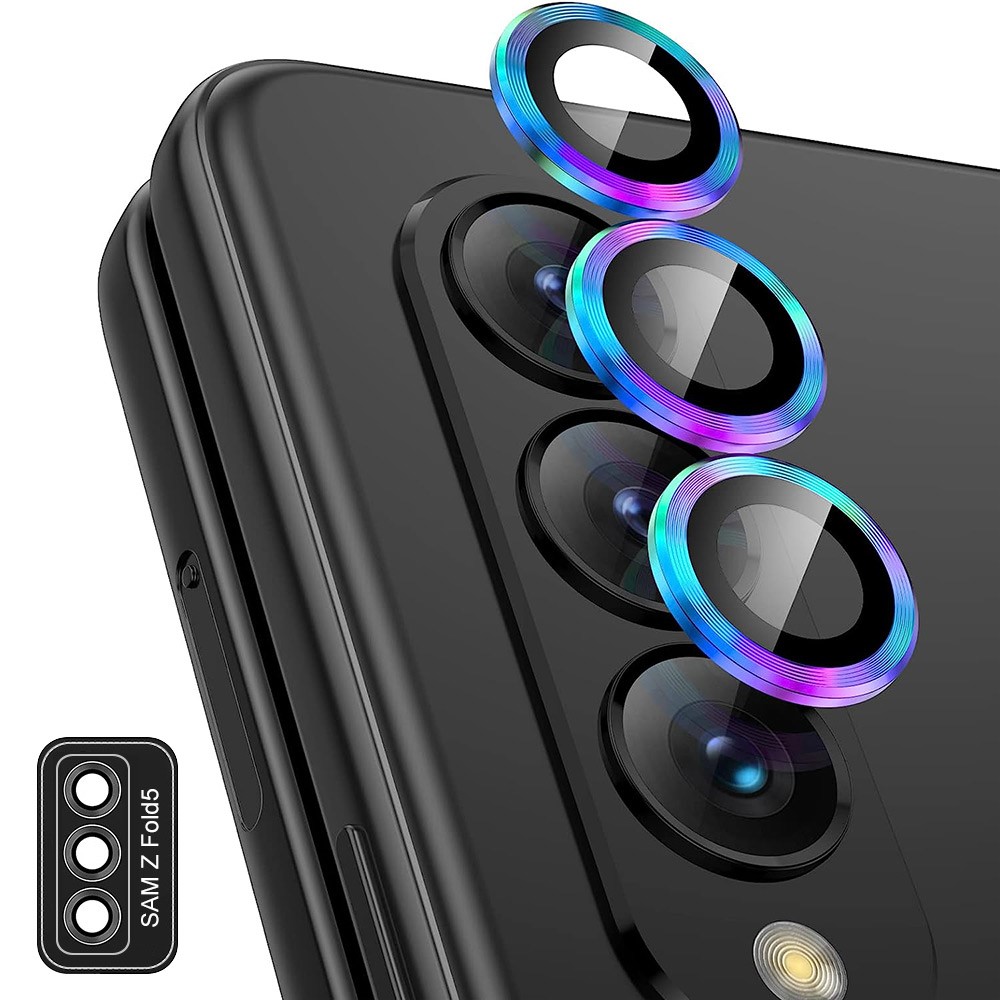 ENKAY ENKAY Galaxy Z Fold 5 Linsskydd Aluminium Härdat Glas Fade