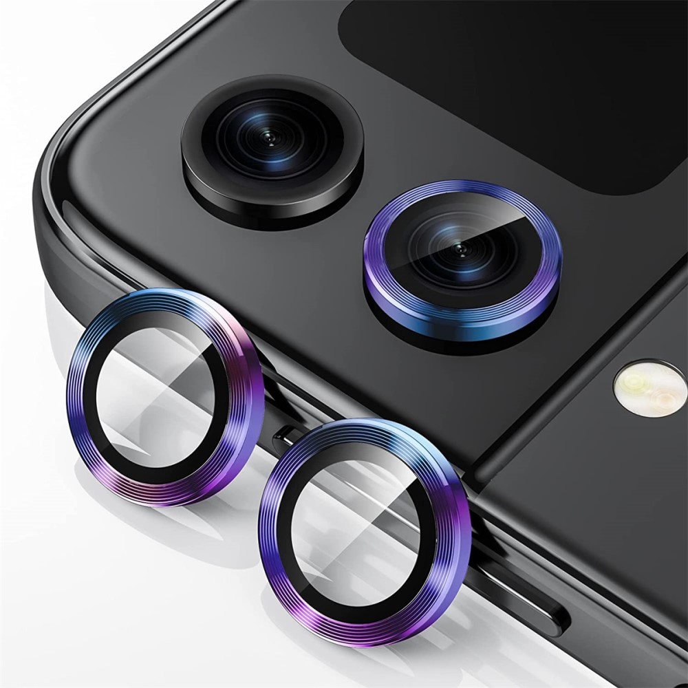 ENKAY ENKAY Galaxy Z Flip 5 Linsskydd Aluminium Härdat Glas Fade