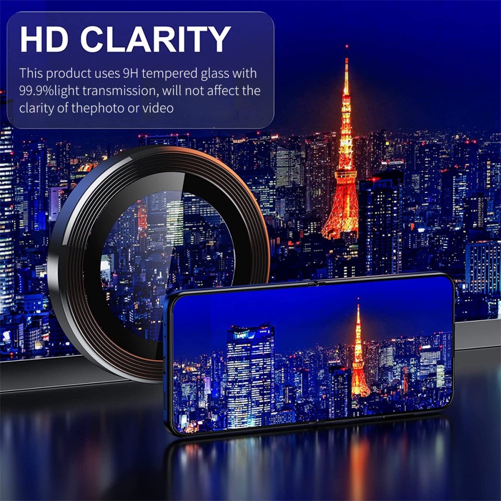 ENKAY ENKAY Galaxy Z Flip 5 Linsskydd Aluminium Härdat Glas Fade