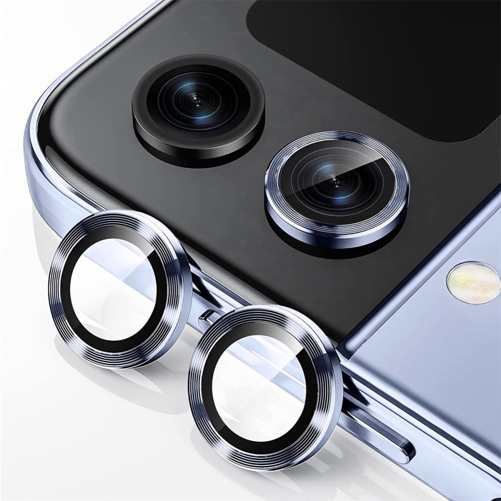 ENKAY ENKAY Galaxy Z Flip 5 Linsskydd Aluminium Härdat Glas Blå