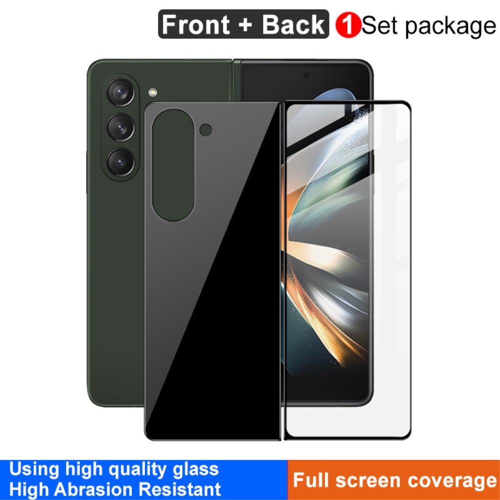 IMAK IMAK Galaxy Z Fold 5 Skärmskydd Front/Bak Härdat Glas Svart