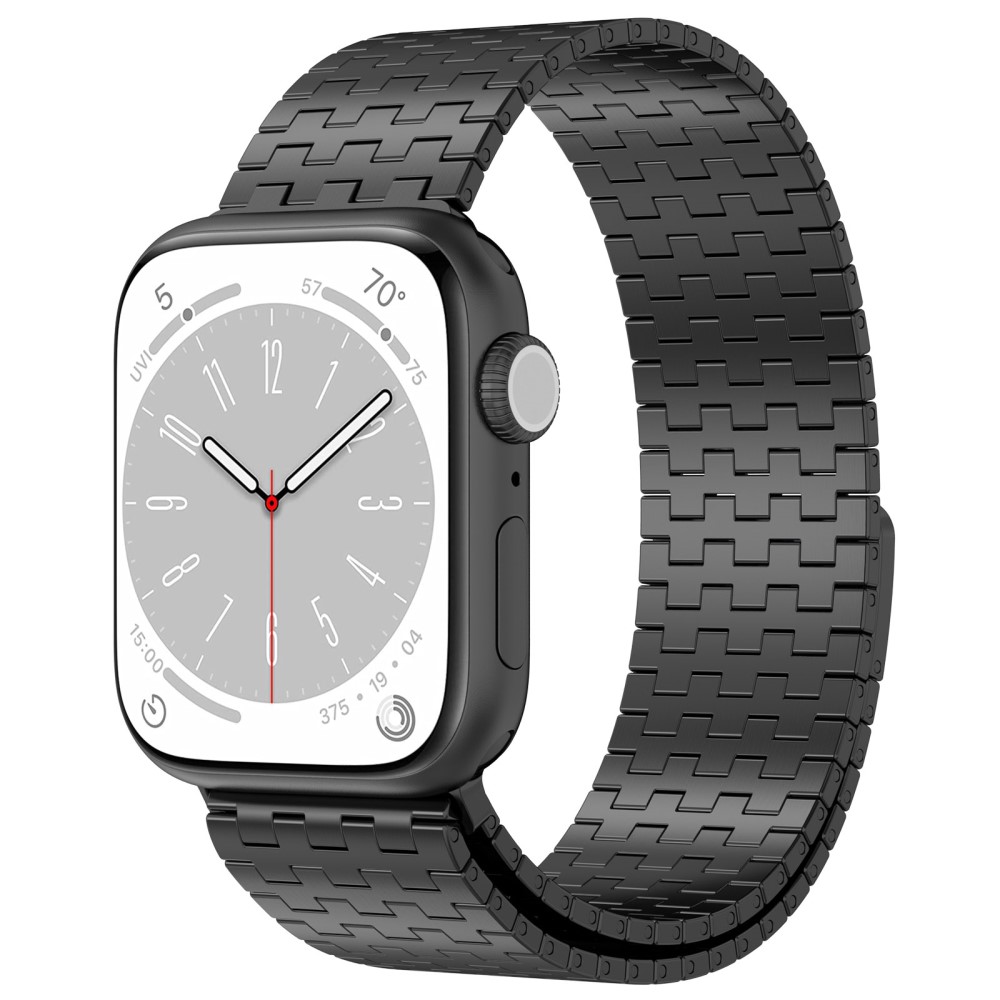 Apple Watch 42/44/45/46/49 mm Armband Magnetisk Loop Svart