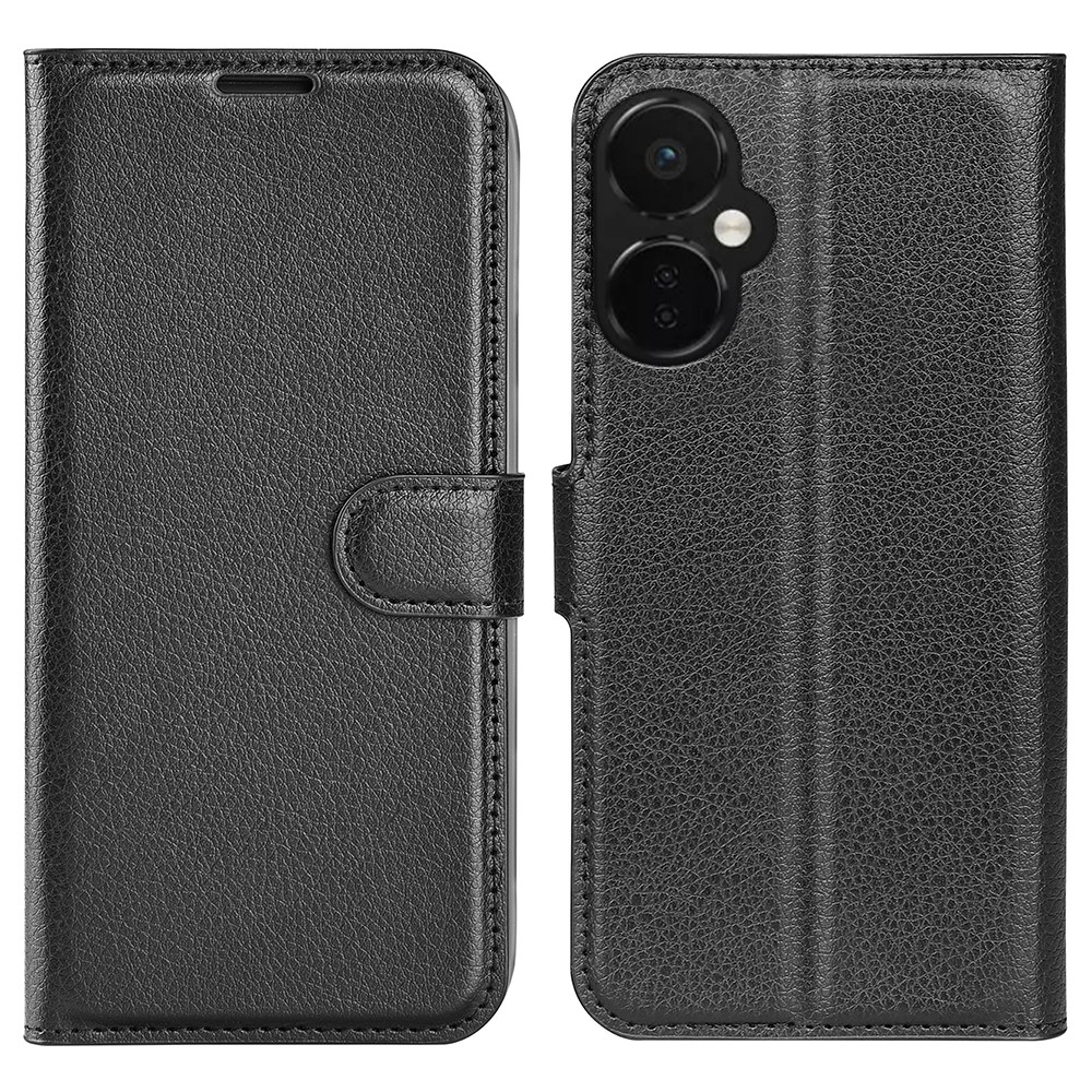  OnePlus Nord CE 3 Lite 5G Fodral Litchi Läder Svart