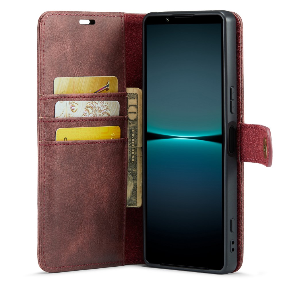 DG.MING DG.MING Sony Xperia 1 V 2in1 Magnet Fodral / Skal Röd