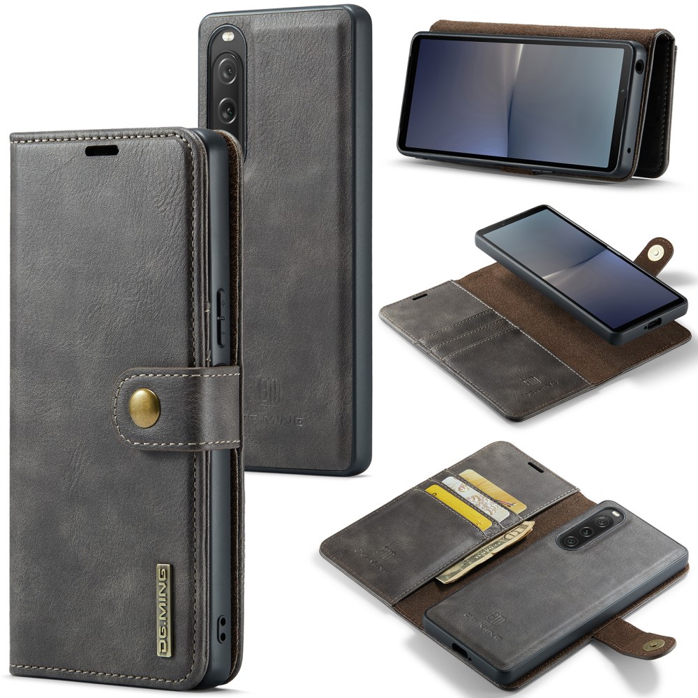 DG.MING DG.MING Sony Xperia 10 V 2in1 Magnet Fodral / Skal Grå