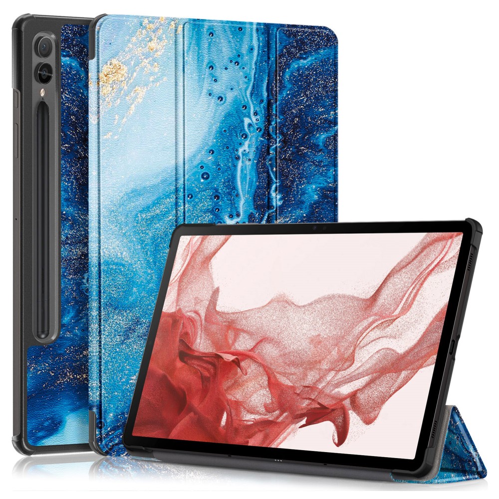  Samsung Galaxy Tab S9 Plus Fodral Läder Waves