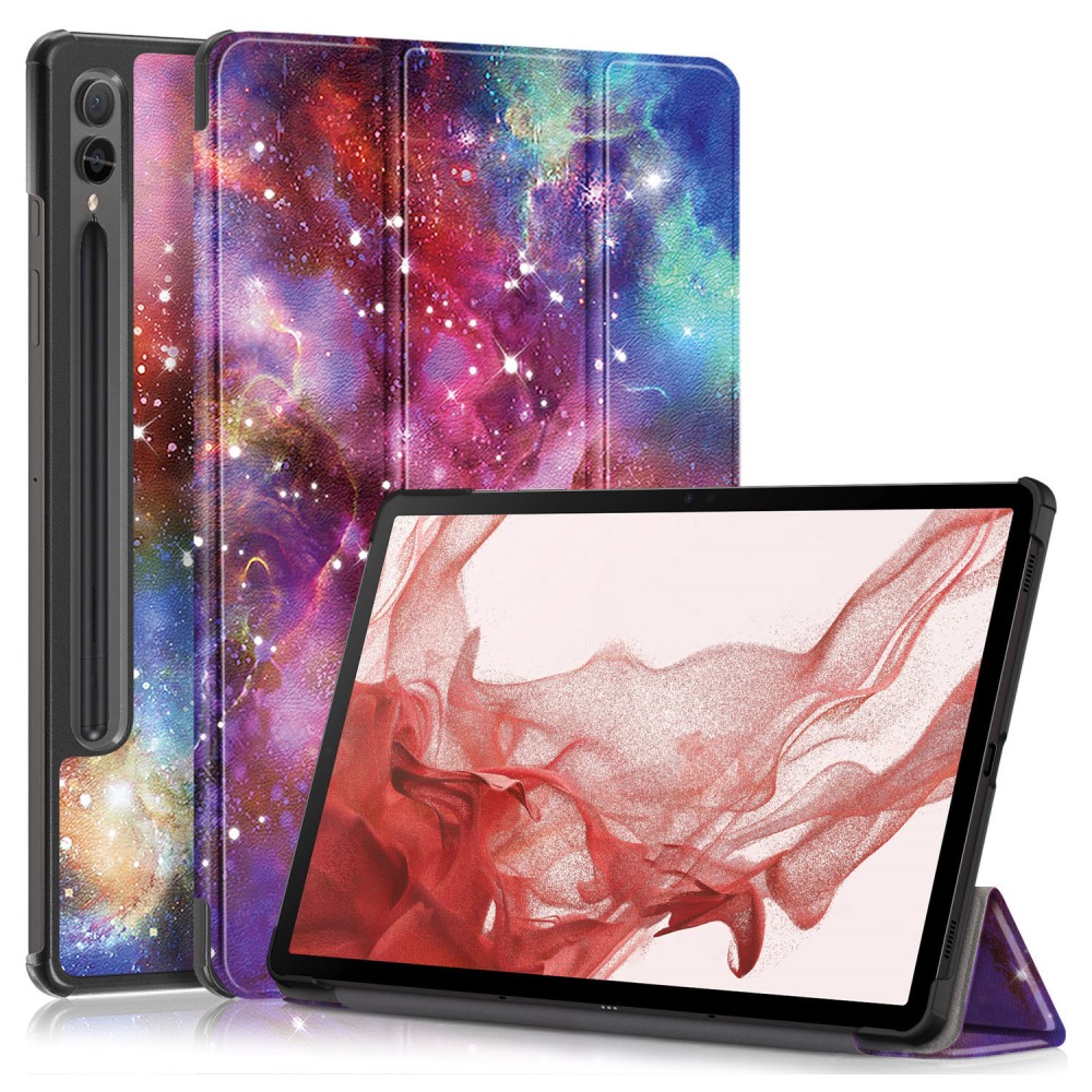  Samsung Galaxy Tab S9 Plus Fodral Läder Cosmic Space