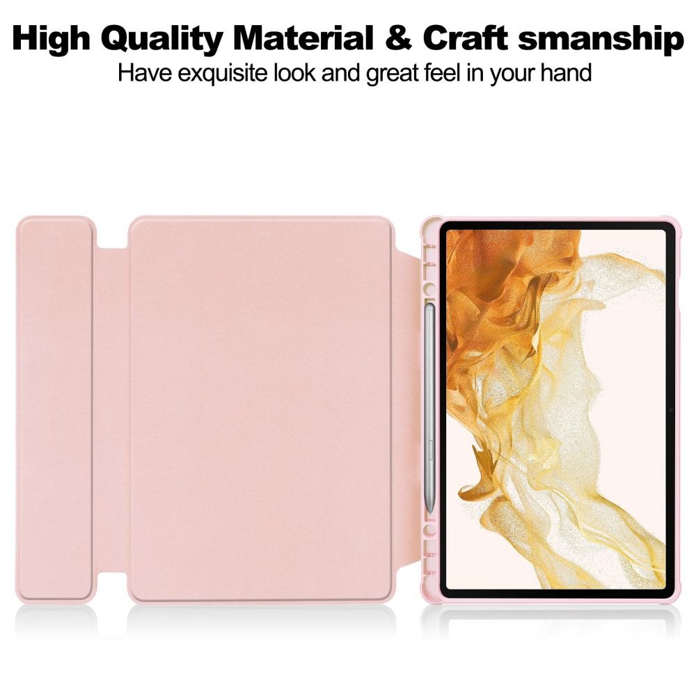  Galaxy Tab S9 Plus Fodral 360° Rotation Hybrid Rosa