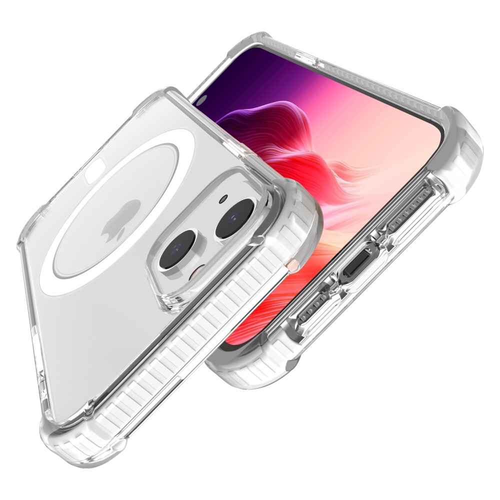  iPhone 15 Skal MagSafe Shockproof Hybrid Vit