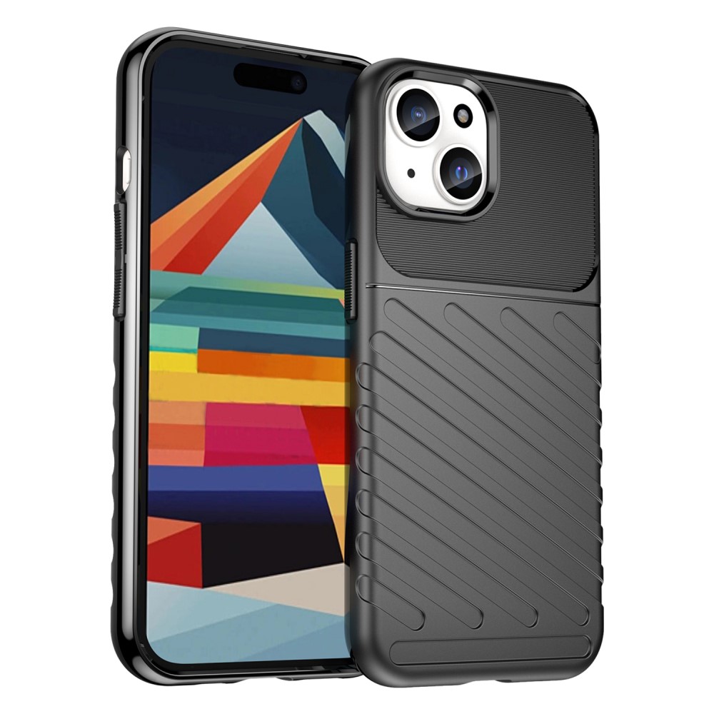  iPhone 15 Skal Twill Textur Svart