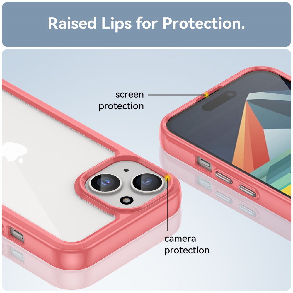  iPhone 15 Skal Akryl/TPU Röd