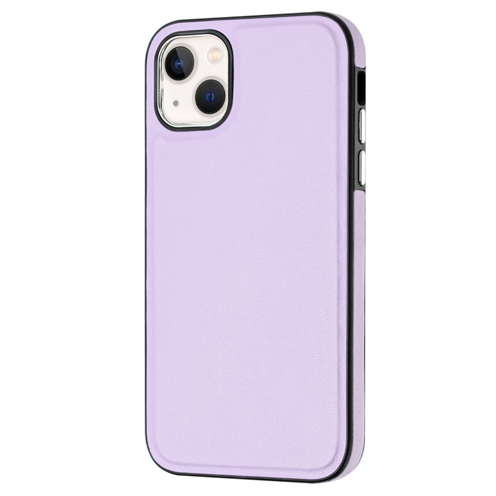  iPhone 15 Skal Läderbelagt Lila